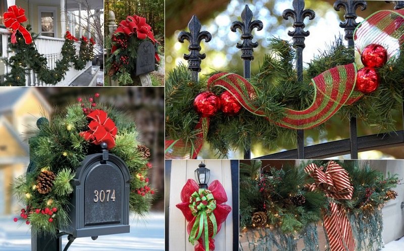 украсить двор к новому году своими руками