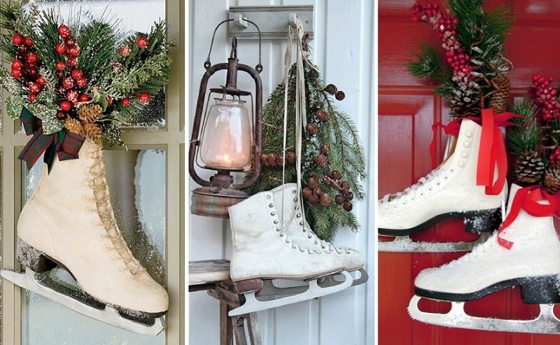 как красиво украсить двор к новому году