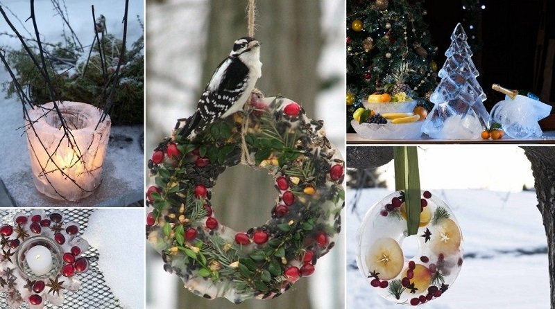 украсить двор к новому году