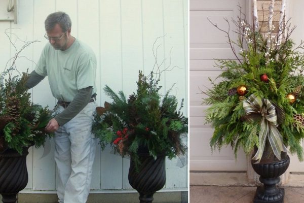 Как украсить двор к Новому году