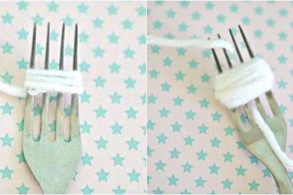 Намотай так нитку на вилку, чтобы удивить всех в округе! Очарована этой идеей…