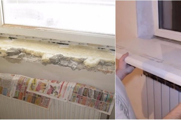 Как поступить со старым подоконником на кухне