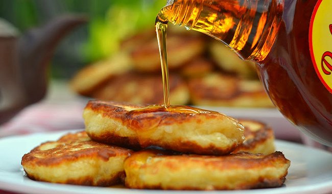 оладьи с яблоками