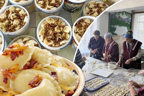 Закарпатские вареники «Гилуны» с мясом и шкварками, получаются вкуснее пельменей