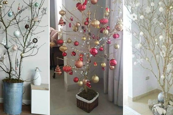 Праздничное украшение дома сухими ветками, напоминающими рога Быка