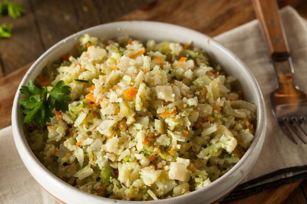Organic Paleo Cauliflower Rice with Herbs and Spices