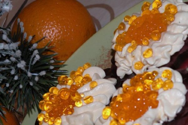 Рецепт десерта в стиле красной икры