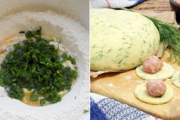 Рецепт пельменей из теста с зеленью