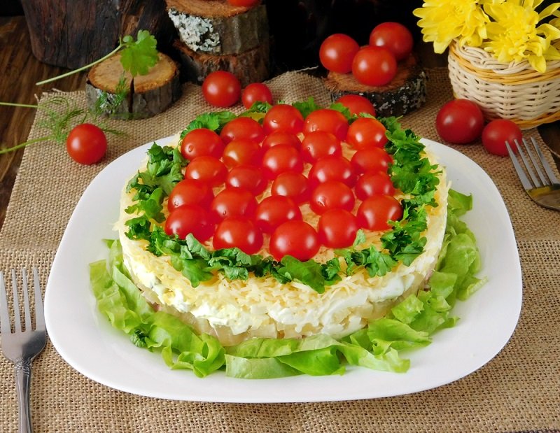Необычные салаты на день рождения простые и вкусные рецепты фото