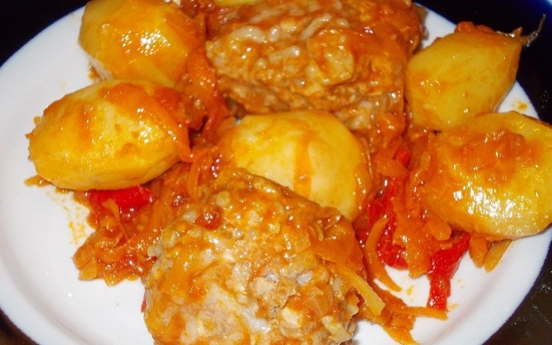 тефтели из фарша с картошкой