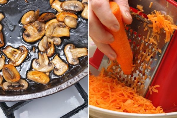 Рецепт салата с шампиньонами