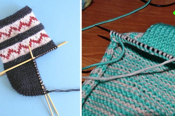 Как связать носки на двух спицах без швов