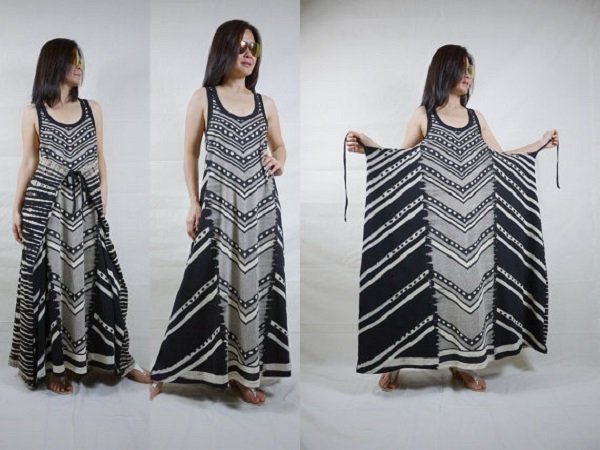 Платье из льна в стиле бохо — выкройка