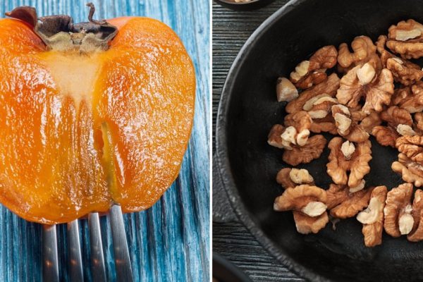 Зачем смешивать мякоть хурмы с грецкими орехами