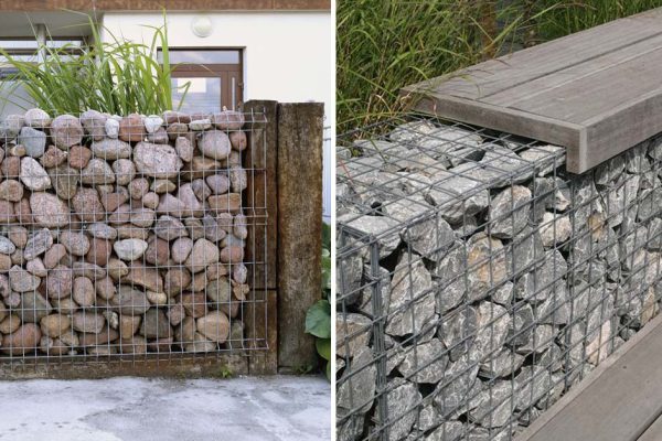 Мечтала про забор из габионов, муж впервые сделал сам, сэкономив кругленькую сумму