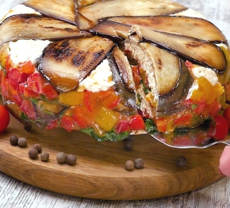 закуска из баклажанов с помидорами