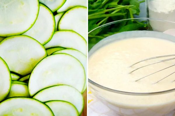 Объедение из кабачков с сырным тестом