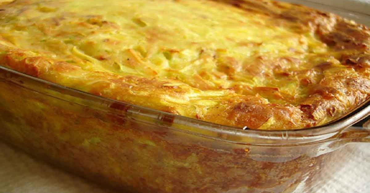 Запеканка с фаршем и кабачком