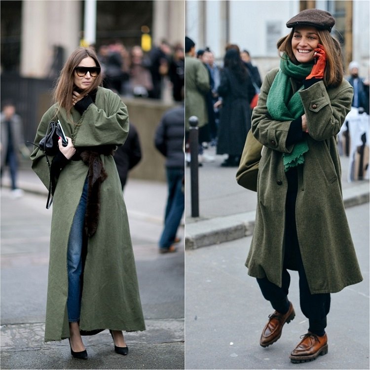 одежда в зеленых оттенках