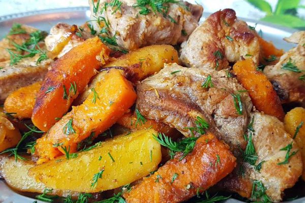 Цыганское жаркое с тыквой и картофелем, чтобы пальцы до локтя облизать