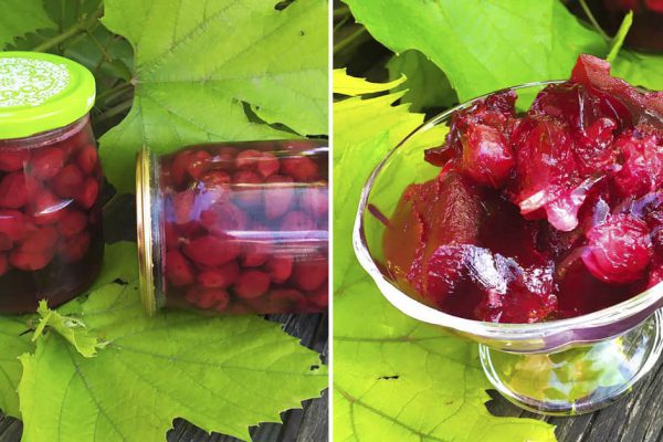 Вишни в желе, самая красивая и таинственная закрутка на зиму