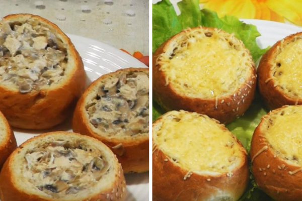 Как приготовить жюльен в булочках